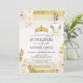 予算フローラグリッター金ゴールドプリンセスキンセアニェライン 招待状 (スタンド正面)