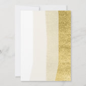 予算フローラグリッター金ゴールドプリンセスキンセアニェライン 招待状 (裏面)