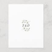 予算フローラグリーナリー婚約パーティ招待状 (裏面)