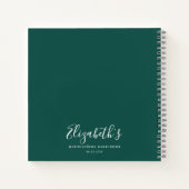 予算フローラグリーンドレスキンセアニェラゲストブック ノートブック (裏面)
