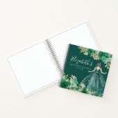予算フローラグリーンドレスキンセアニェラゲストブック ノートブック (内部)