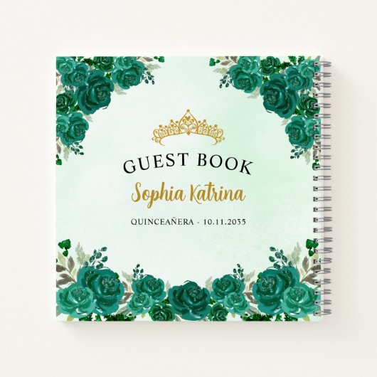 予算フローラグリーンプリンセスキンセアニェラゲストブック ノートブック (裏面)