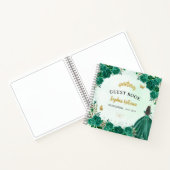 予算フローラグリーンプリンセスキンセアニェラゲストブック ノートブック (内部)