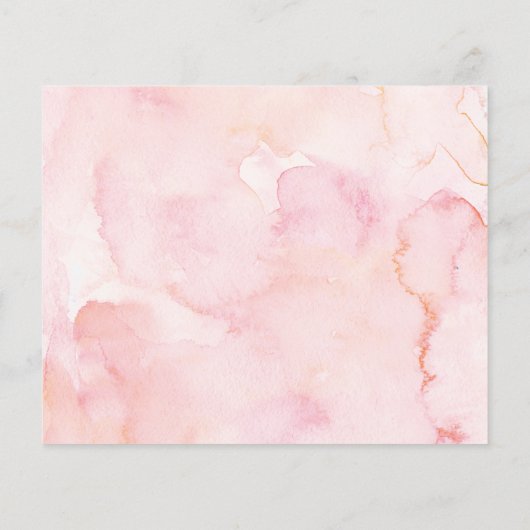 予算フローラグリーンリーバーチャルベビーシャワー招待状 (裏面)