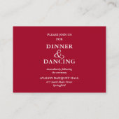 予算フローラコラージュウェディングレセプション エンクロージャーカード (裏面)