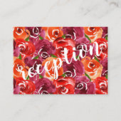 予算フローラコラージュウェディングレセプション エンクロージャーカード (正面)