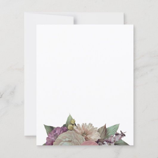 予算フローラシック引っ越し祝いパーティーパーティの招待状 (裏面)