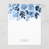 予算フローラスクリプトネイビーブライダルシャワー (裏面)