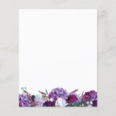 予算フローラスクリプトブライダルシャワー招待 (裏面)