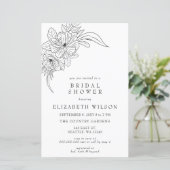 予算フローラスケッチブライダルシャワー招待状 (スタンド正面)