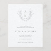 予算フローラスケッチ結婚式の日付の保存 (正面)