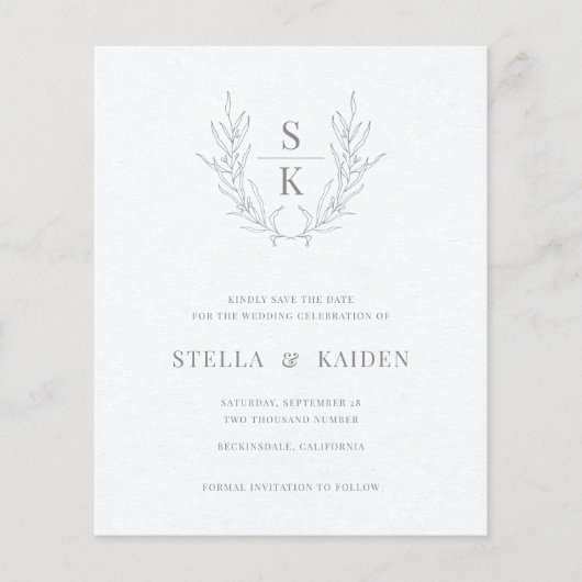 予算フローラスケッチ結婚式の日付の保存 (正面)