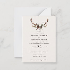 予算フローラスタグバーガンディ結婚式の日付保存 ノートカード