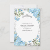 予算フローラダスティブルーシルバーティアラキンセアニラ ノートカード (裏面)