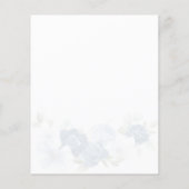 予算フローラダスティブルーブライダルシャワー招待状 (裏面)