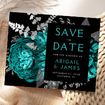 予算フローラティール（緑がかった色）ブルーシルバー日付を保存