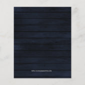 予算フローラネイビアントラーブライダルシャワー招待 (裏面)