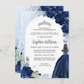 予算フローラネイビーブルーグレープリンセスキンセアニェラ ノートカード (正面/裏面)