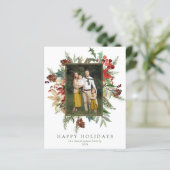 予算フローラハッピーホリデーズクリスマスフォトカード (スタンド正面)