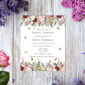 予算フローラバタフライブライダルシャワー招待