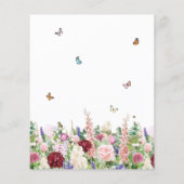 予算フローラバタフライブライダルブランチ招待状 (裏面)