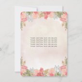 予算フローラバラ金ゴールドピンクプリンセスキンセアニェラ ノートカード (裏面)