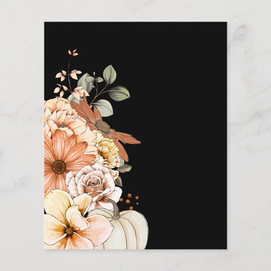 予算フローラパンプキンスクリプトハローウィンパーティブラック (裏面)