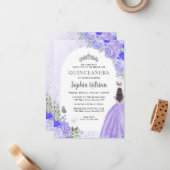 予算フローラパープルグレープリンセスキンセアニェラ ノートカード (正面/裏面インサイチュ)