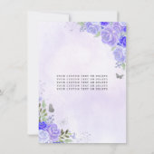 予算フローラパープルグレープリンセスキンセアニェラ ノートカード (裏面)