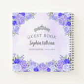 予算フローラパープルシルバーキンセアニェラゲストブック ノートブック (裏面)