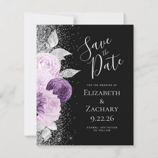 予算フローラパープルシルバーグリッター保存日付 (正面)