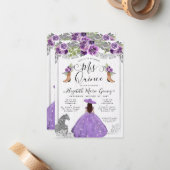 予算フローラパープルシルバーチャラキンセアニェラ ノートカード (正面/裏面インサイチュ)