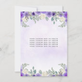 予算フローラパープルプリンセス誕生日キンセアニェラ ノートカード (裏面)