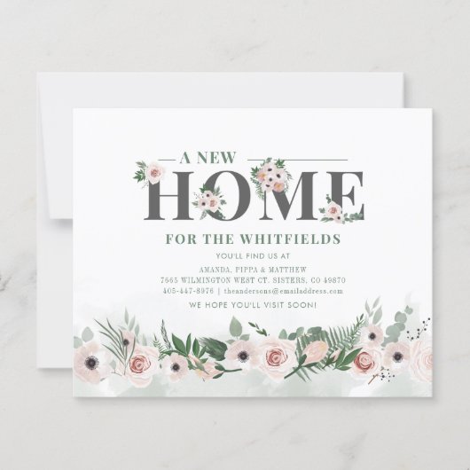 予算フローラピンクの新住所の引越し告知 (正面)