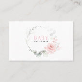 予算フローラピンクはカードの代わりに本をもたらす 名刺 (裏面)