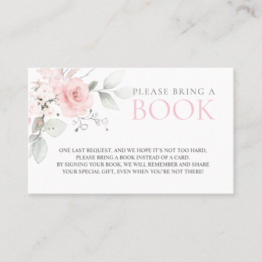 予算フローラピンクはカードの代わりに本をもたらす 名刺 (正面)