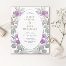 予算フローラピンクウォーターカラー結婚式招待状