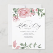 予算フローラピンクマザーズデイブランチの招待状 (正面)