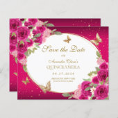 予算フローラピンク金ゴールド蝶キンセアニェラ (正面/裏面)