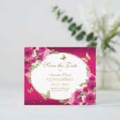 予算フローラピンク金ゴールド蝶キンセアニェラ (スタンド正面)