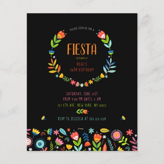 予算フローラフェスタ誕生日招待状 (正面)