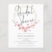 予算フローラフレームブライダルシャワー招待状 (正面)