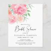 予算フローラブライダルシャワー招待 (正面)