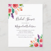 予算フローラブライダルシャワー招待 (正面)