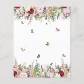 予算フローラブライダルブランチ招待状 (裏面)