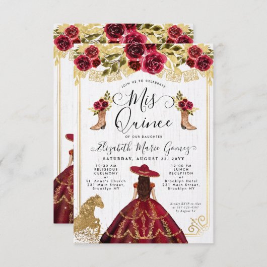 予算フローラブルゴーニュラテンアメリカ系女性チャラキンセアニェラ ノートカード (正面/裏面)