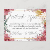 予算フローラブルゴーニュ金ゴールドユーカリ ポストカード (正面)