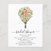 予算フローラブーケブライダルシャワー招待 (正面)