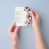 予算フローラベビーシャワー招待状チラシ チラシ (手)