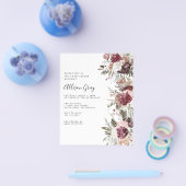 予算フローラベビーシャワー招待状チラシ チラシ (シングル)